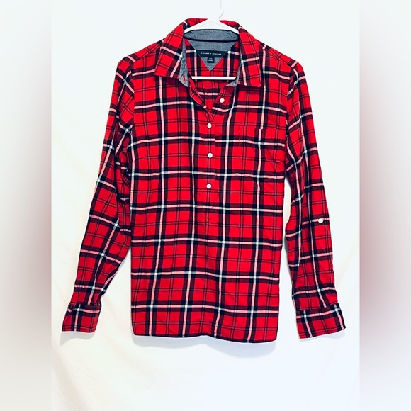 Tommy Hilfiger Tops - Tommy Hilfiger Plaid Shirt Women's Large